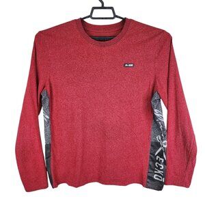 Mens Red & Gray Marc Ecko Shirt Long Sleeve Crew Neck Size XL